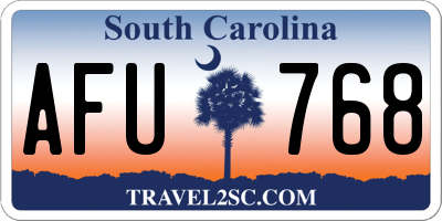 SC license plate AFU768