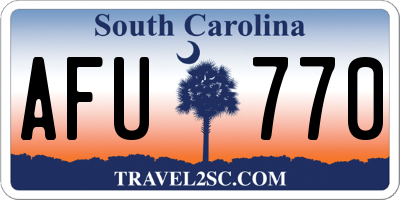 SC license plate AFU770