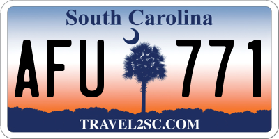 SC license plate AFU771