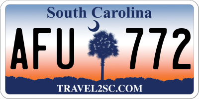 SC license plate AFU772