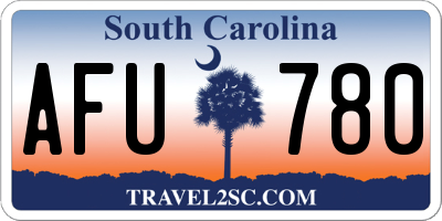 SC license plate AFU780