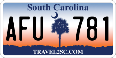 SC license plate AFU781