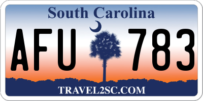 SC license plate AFU783