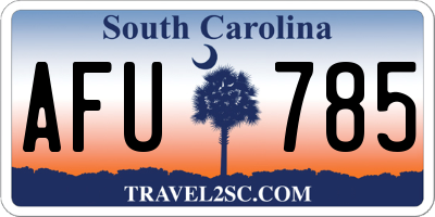 SC license plate AFU785