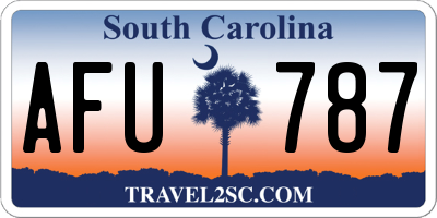 SC license plate AFU787