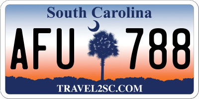 SC license plate AFU788