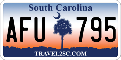 SC license plate AFU795