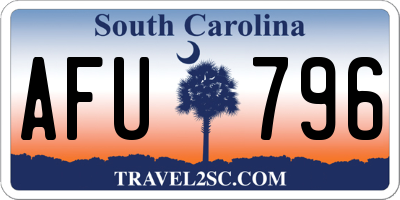 SC license plate AFU796