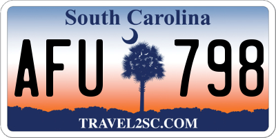 SC license plate AFU798