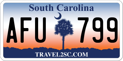 SC license plate AFU799