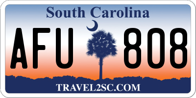 SC license plate AFU808