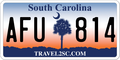 SC license plate AFU814