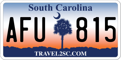 SC license plate AFU815