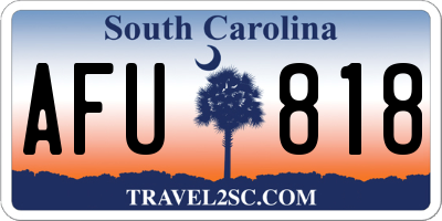 SC license plate AFU818