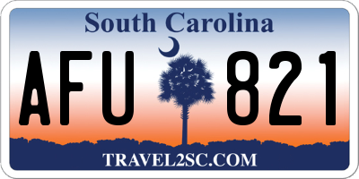 SC license plate AFU821