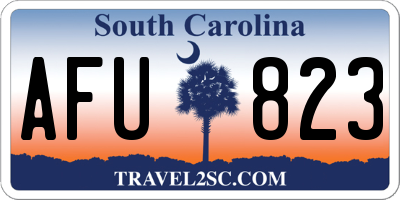 SC license plate AFU823