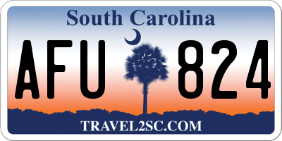SC license plate AFU824