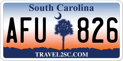 SC license plate AFU826