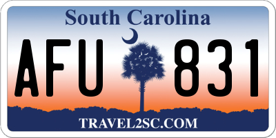 SC license plate AFU831
