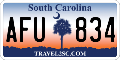 SC license plate AFU834