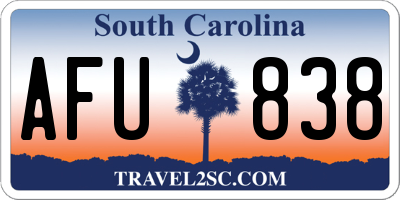 SC license plate AFU838