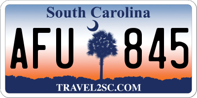 SC license plate AFU845