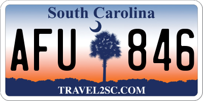 SC license plate AFU846