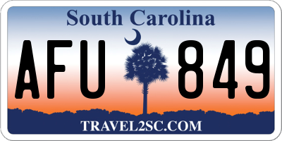 SC license plate AFU849