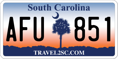 SC license plate AFU851