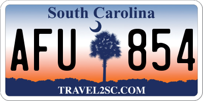 SC license plate AFU854