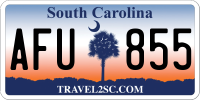 SC license plate AFU855