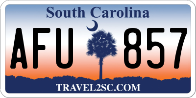SC license plate AFU857