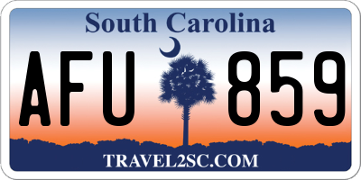 SC license plate AFU859