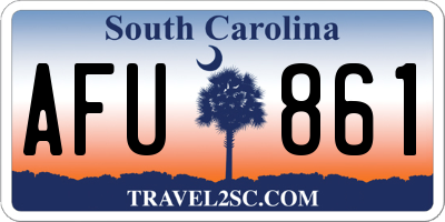 SC license plate AFU861