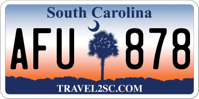 SC license plate AFU878