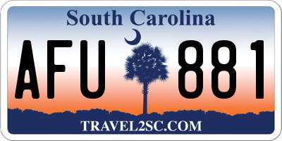 SC license plate AFU881