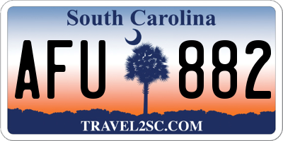 SC license plate AFU882