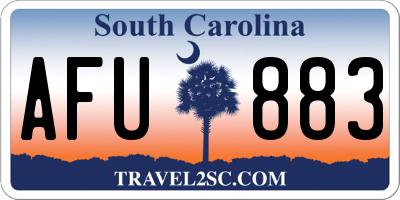 SC license plate AFU883