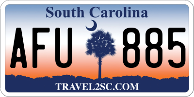 SC license plate AFU885