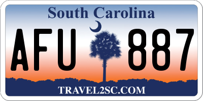 SC license plate AFU887