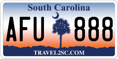 SC license plate AFU888