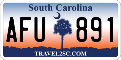 SC license plate AFU891