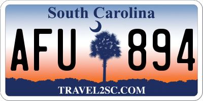 SC license plate AFU894