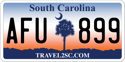 SC license plate AFU899