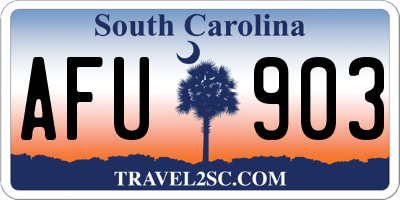 SC license plate AFU903