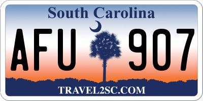 SC license plate AFU907