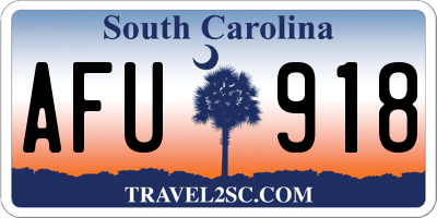 SC license plate AFU918