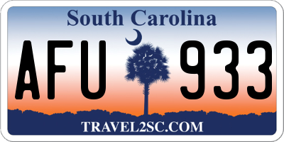 SC license plate AFU933