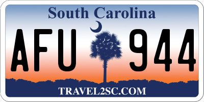 SC license plate AFU944