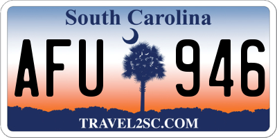 SC license plate AFU946
